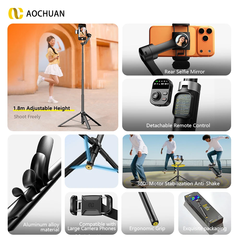 AOCHUAN SmartV3 3-Axis Gimbal for Vlogging — product photo 5 of 6