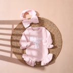 2Pcs Set Knitted Newborn Photography Outfits with Bow — product photo 4 of 6