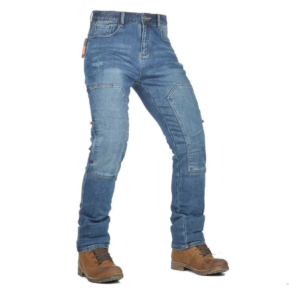 Motorcycle Jeans Men's Casual Workwear Stretch Retro Motorcycle — product photo 2 of 3