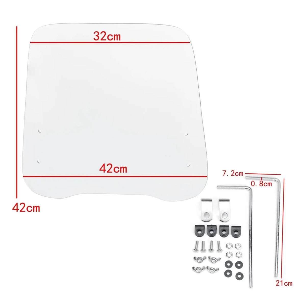 Motorcycle Windscreen Motor Parts Motorbike Windshield Extension Spoiler — product photo 6 of 6