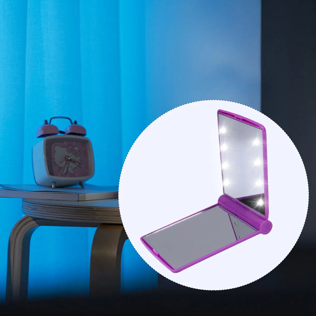 Premium Foldable LED Makeup Mirror Portable Compact Square — product photo 5 of 6
