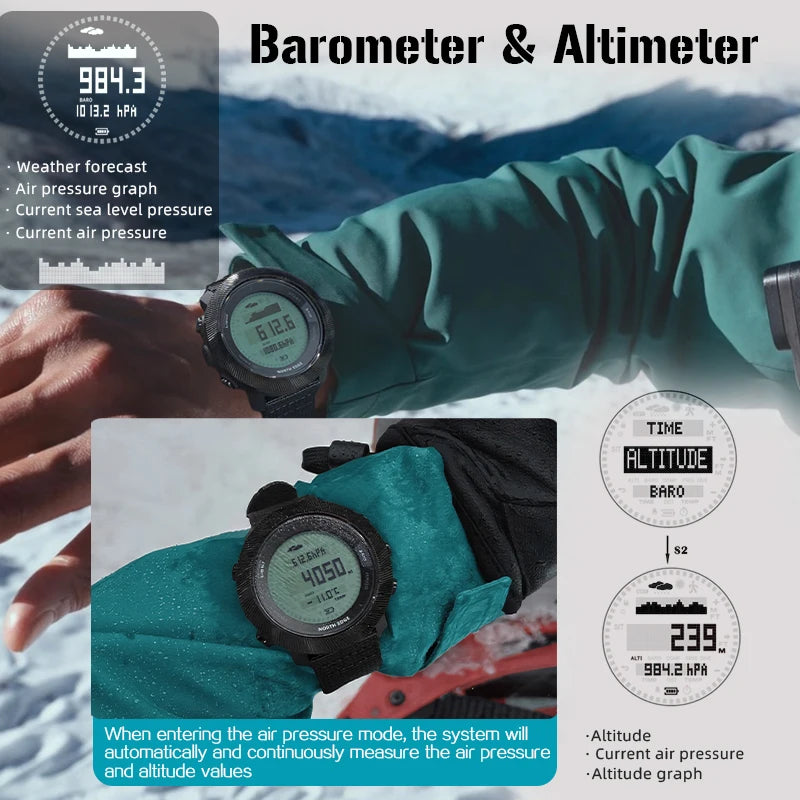NORTH EDGE APACHE-D Men Free Dive Digital Watch — product photo 3 of 6