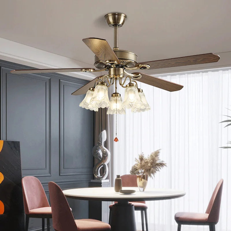 European Restaurant Fan Pendant Lamp American Retro Ceiling — product photo 4 of 6