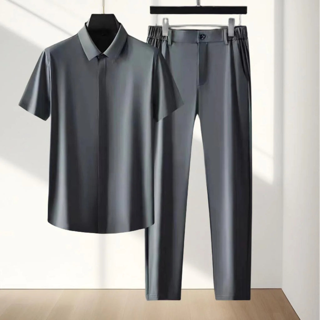 Summer New Fashion Ice Silk Sports Suit Men's — product photo 2 of 6
