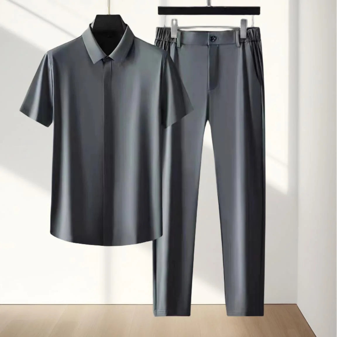 Summer New Fashion Ice Silk Sports Suit Men's — product photo 2 of 6
