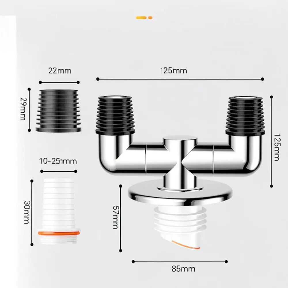 Washing Machine Pipe Connector Two Way Splitter Anti — product photo 5 of 6