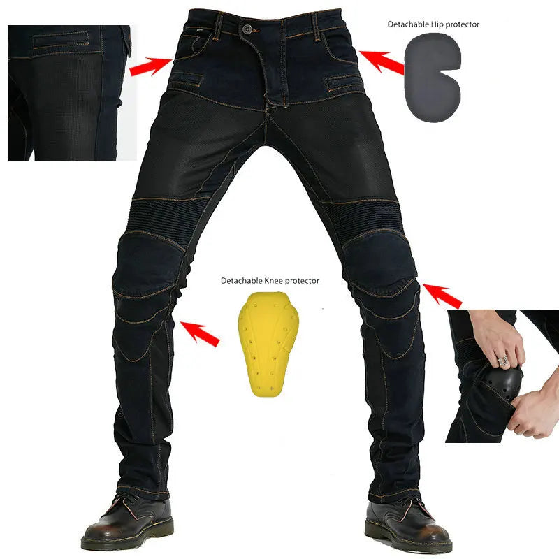 Motorcycle Riding Pants Aramid Protective Gear Touring Motorbike — product photo 5 of 6