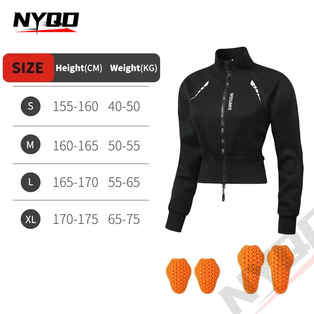 WOSAWE Women Motorcycle Jacket Fall Winter Warm Motorbike — product photo 6 of 6