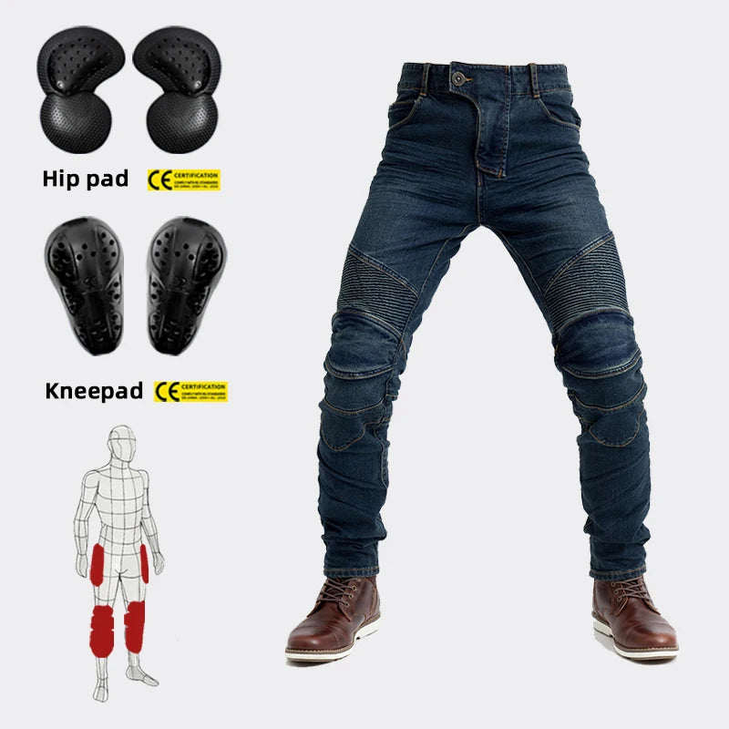 Universal 4-Season Motorcycle Riding Jeans Men Women Windproof — product photo 2 of 6
