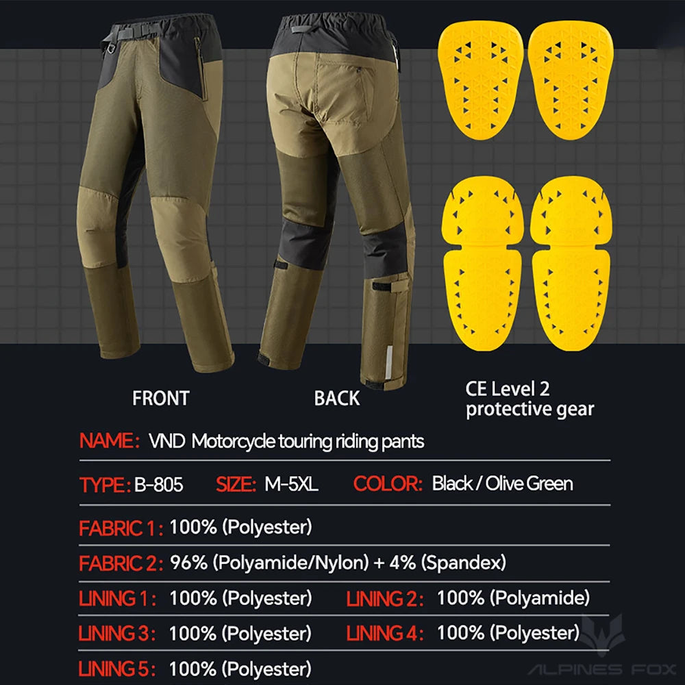 Summer Breathable Motorcycle Pants CE Protection Men Motorbike — product photo 4 of 6