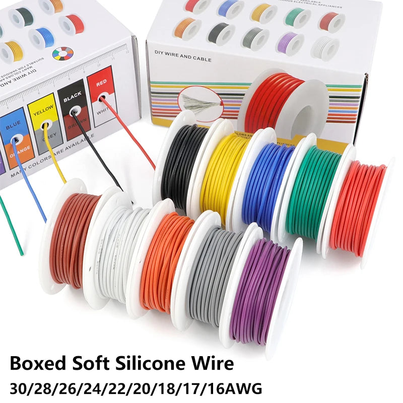 Silicone Wire Mix 5 Colors Boxed Kit 30/28/26/24/22/20/18/16AWG — main product photo