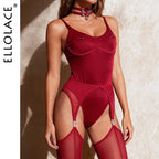 Ellolace Solid Women's Lingerie Sets Willowy Open Crotch — product photo 2 of 6