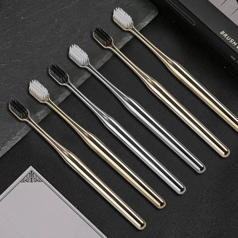 Toothbrush Soft Bristle Premium Home Set Electroplated Two-tone — main product photo