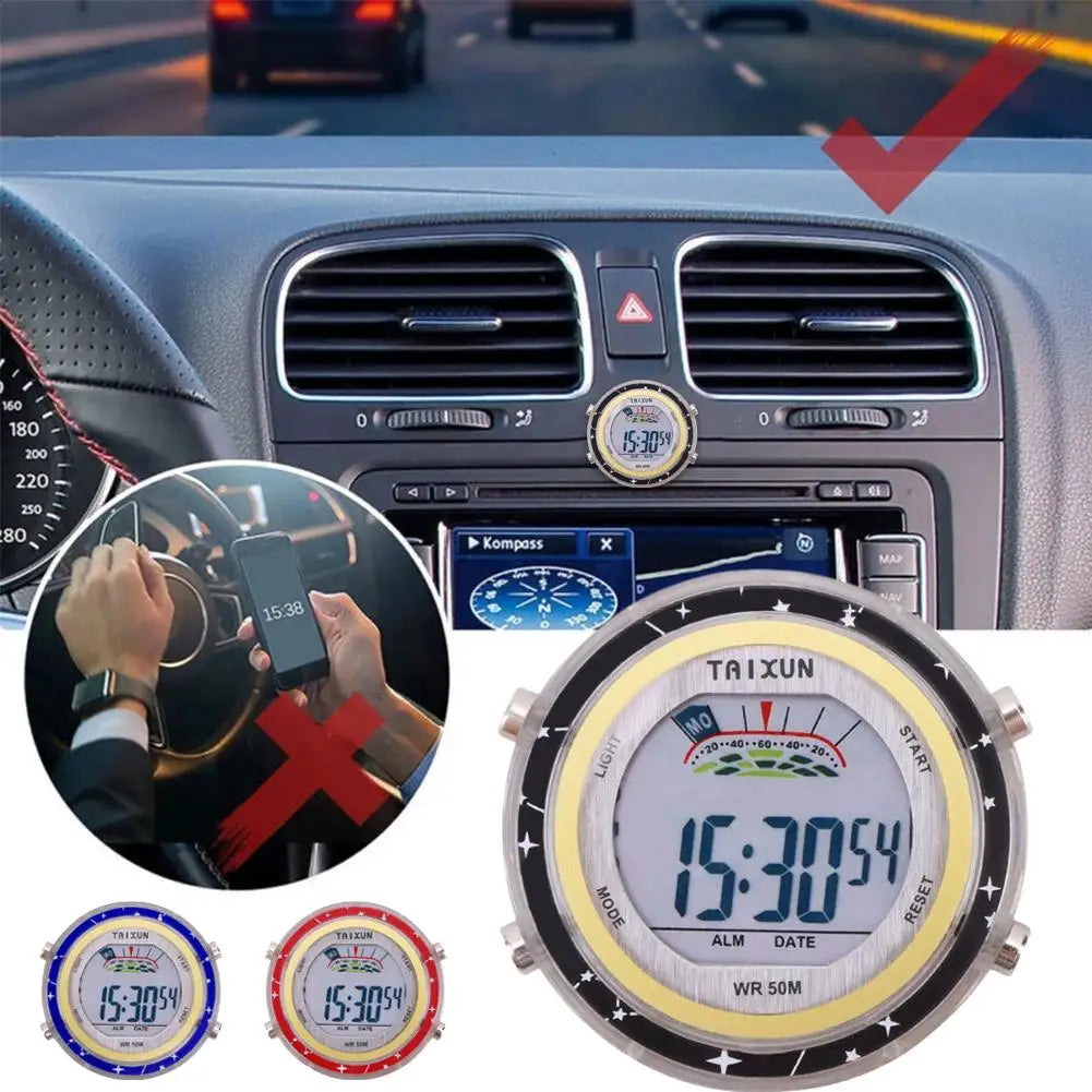 Waterproof Digital Car Motorcycle Clock LCD Stopwatch Timer — product photo 4 of 6