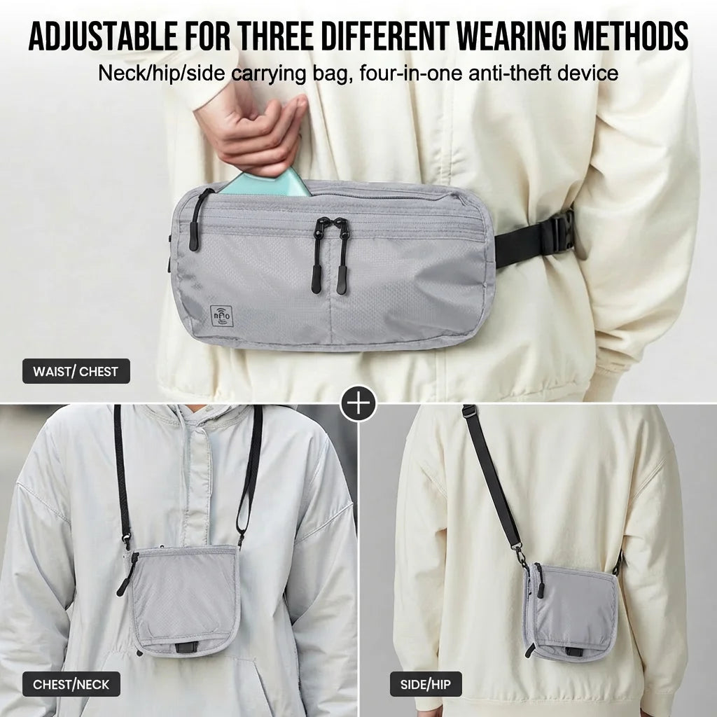 Premium RFID Blocking Travel Waist Pouch — product photo 4 of 6