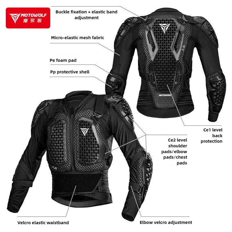 Motorcycle Jacket Moto Body Armor Motocross Racing CE — product photo 4 of 6