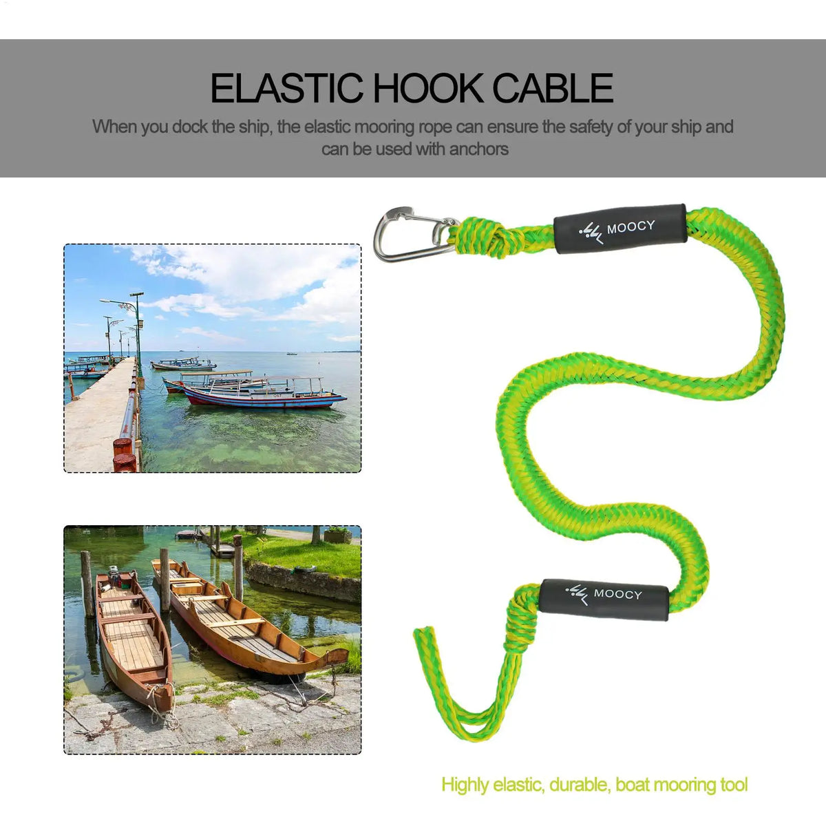 Boat Bungee Dock Lines Cords Docking Rope For — product photo 2 of 6
