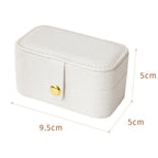 Portable Mini Jewelry Box Portable Faux Leather Earrings — product photo 6 of 6