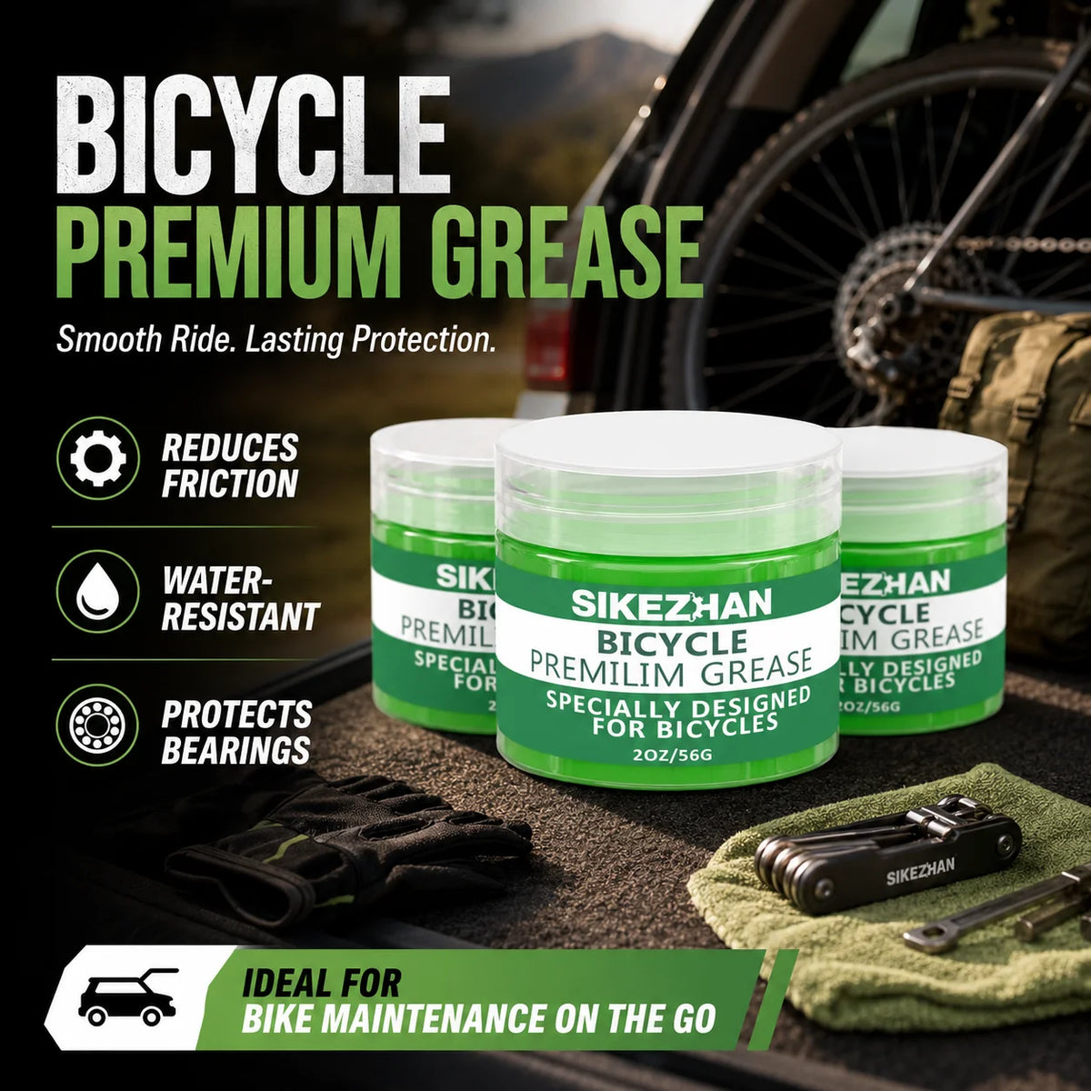 SIKEZHAN 56g Premium Bicycle Grease Waterproof Anti-rust Bearing — main product photo