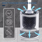 Water Spray Silicone Toilet Brush With Wall-Mounted Breathable — product photo 5 of 6