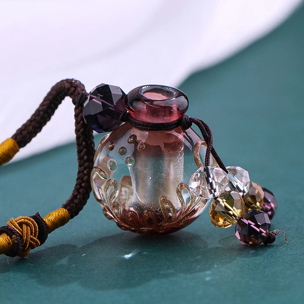 Glass Aromatherapy Perfume Pendant Necklace — product photo 6 of 6