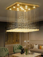 D23.6in stainless steel custom crystal chandelier modern restaurant — product photo 2 of 6