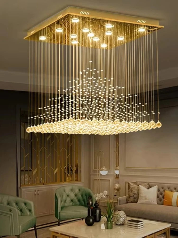 D23.6in stainless steel custom crystal chandelier modern restaurant — product photo 2 of 6
