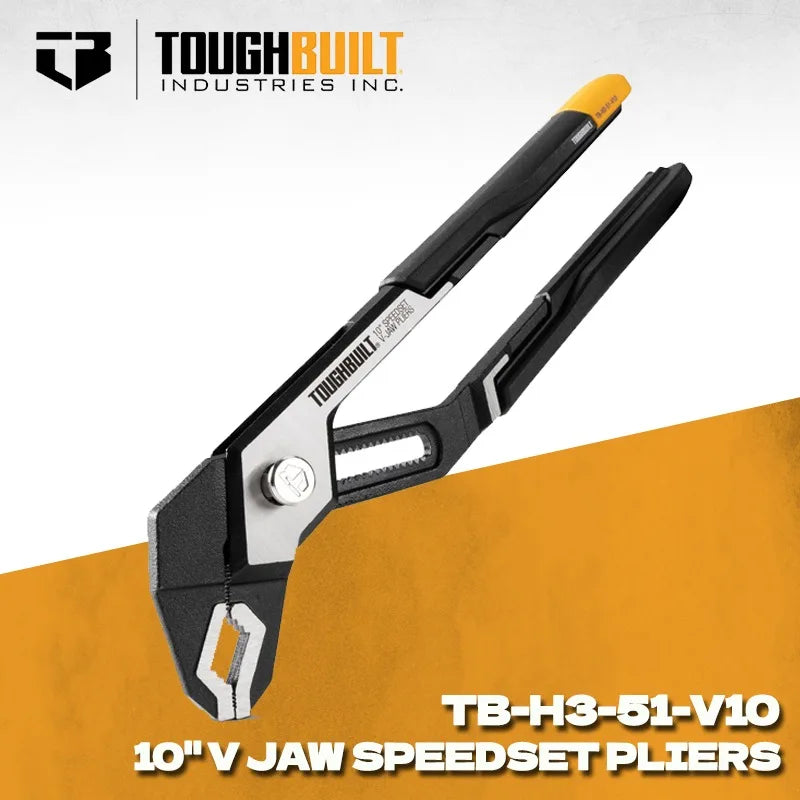 TOUGHBUILT TB-H3-51-V10 10" V Jaw SpeedSet Pliers Quick — main product photo
