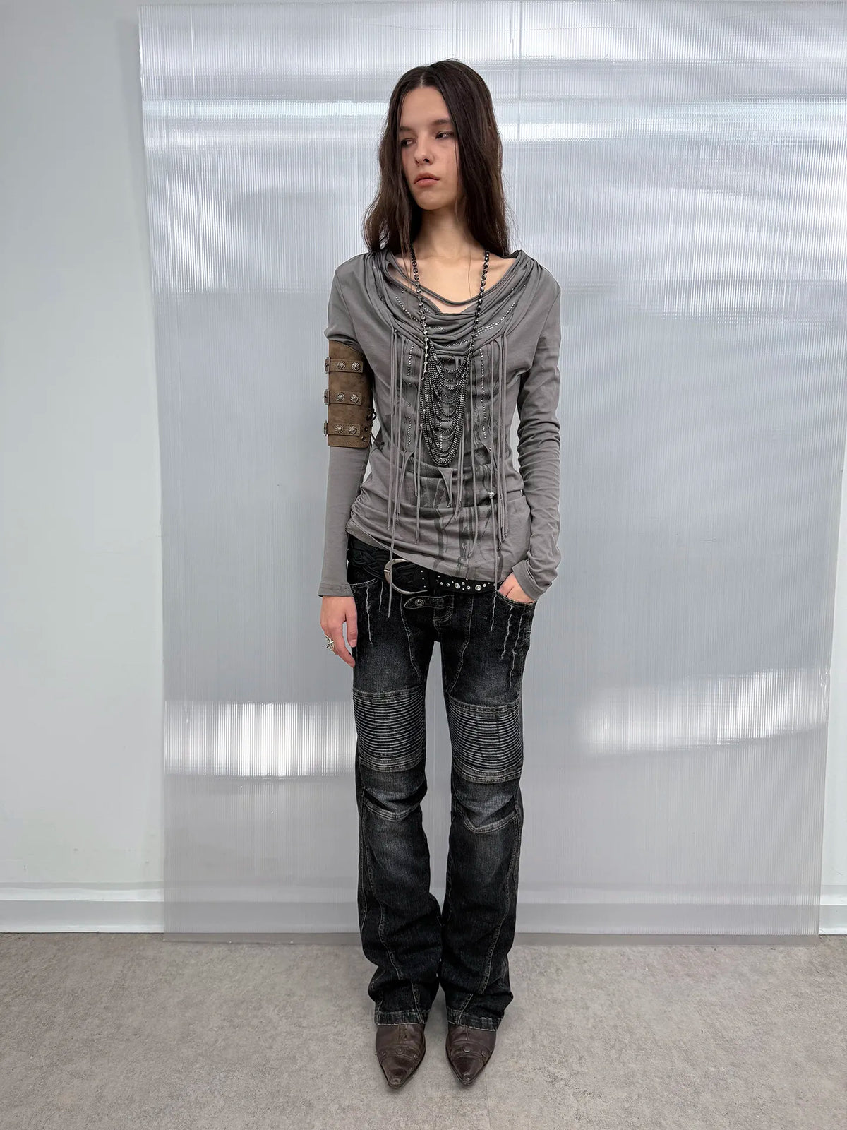 Women's Low Waist Motorcycle Style Jeans Casual Pants — product photo 3 of 6