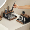 Walnut Electric Toothbrush Holder Bathroom Vanity Top Tooth — main product photo