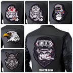 Large Back Embroidered Patches Smoking Monkey Motorcycle Patch — main product photo