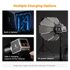 K&F CONCEPT PL-60B 5600K 60W COB Photography Light — product photo 3 of 6
