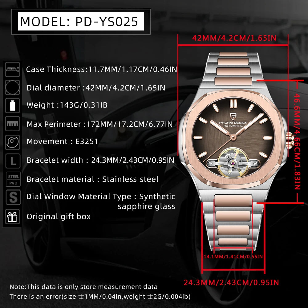 PAGANI DESIGN Mature Manly Charm Mens Mechanical Watches — product photo 6 of 6