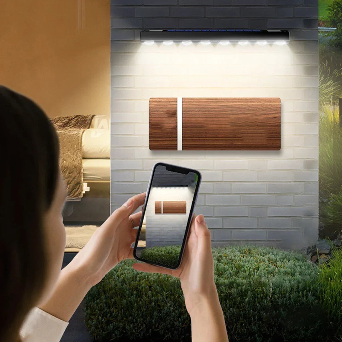 4/6/8LED Solar Wall Light Outdoor Waterproof Garden Decora — product photo 6 of 6