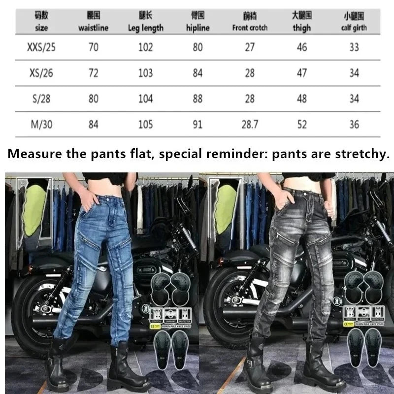 Motorcycle Jeans Women's Personalized Motorcycle Pants Motorcycle Racing — product photo 6 of 6
