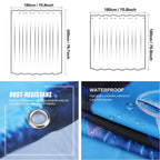 Dolphin Shower Curtain Blue Underwater World Marine Life — product photo 2 of 6