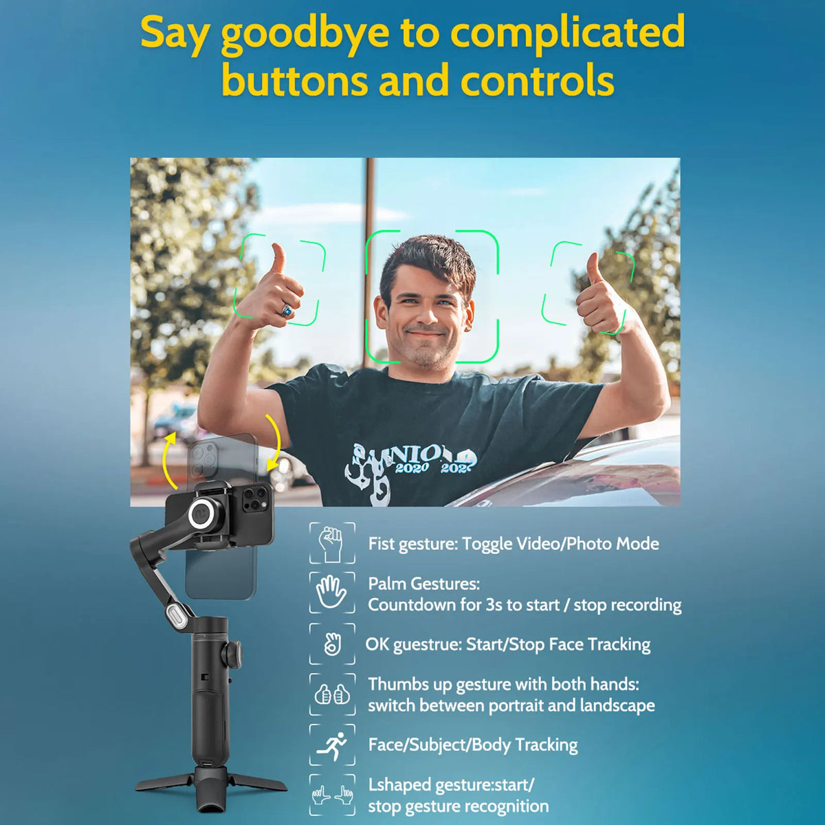 AOCHUAN Smart XPro Smartphone 3 Axis Gimbal Stabilizer — product photo 4 of 6
