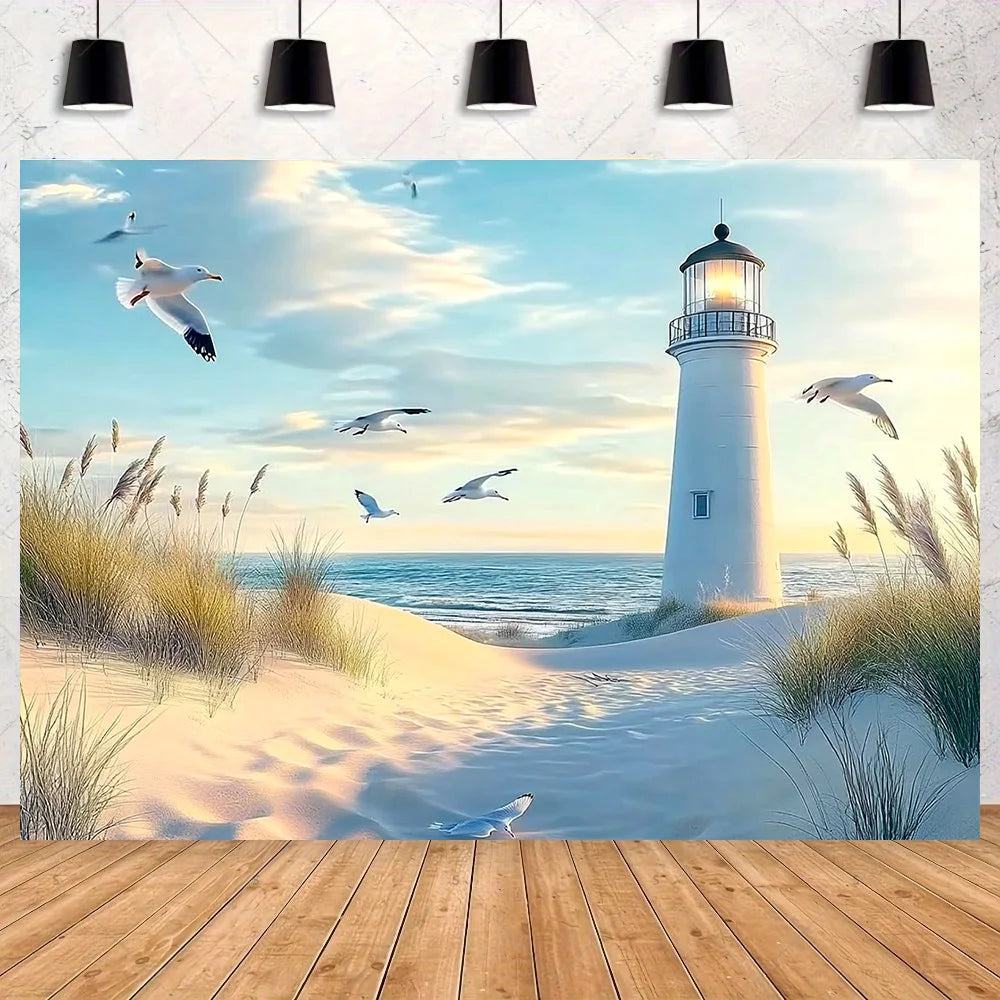 Summer Hawaii Beach Theme Backdrop Vibrant Waves and — product photo 3 of 6