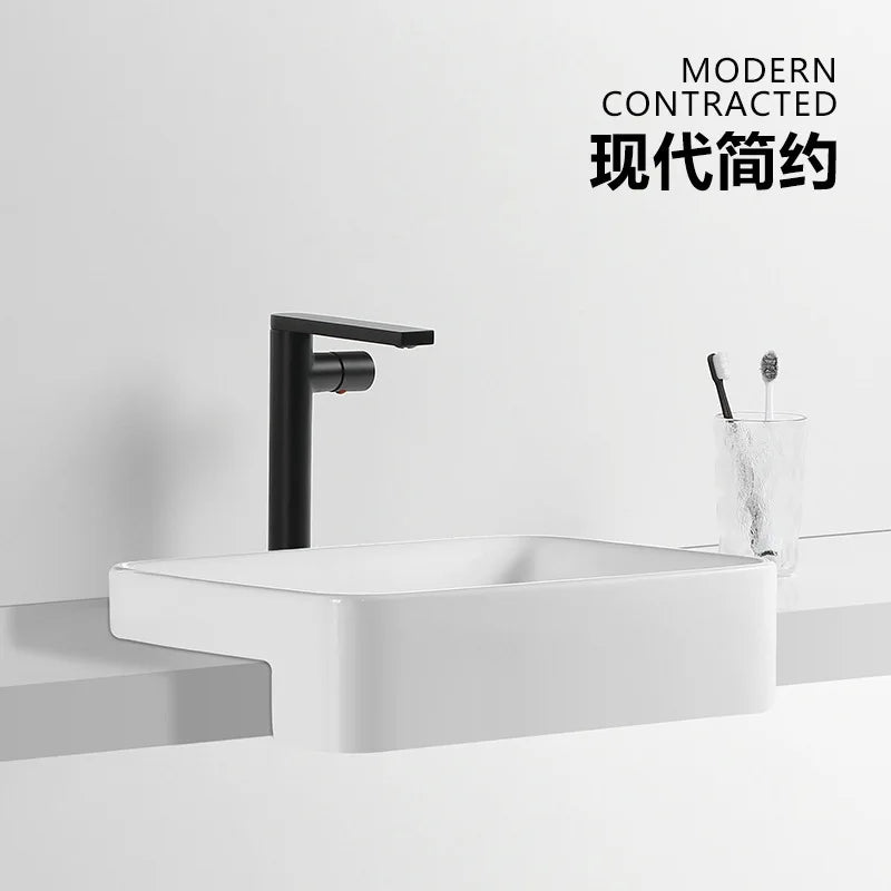 Bathroom Wash Basin Ceramic European Golden Finish for — product photo 4 of 6