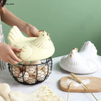 Iron Ceramic Simple Storage Basket Chicken Shape Porcelain — product photo 2 of 6