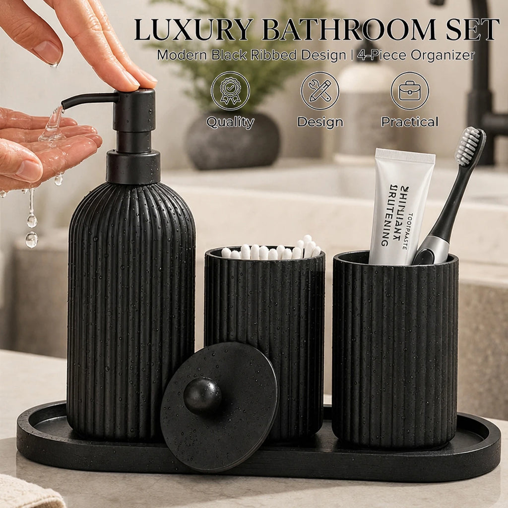 Elegant Black Bathroom Set — main product photo