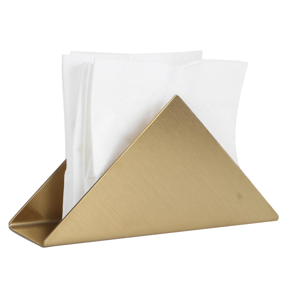 Stainless Steel Triangular Napkin Paper Towel Holder Rack — product photo 3 of 6