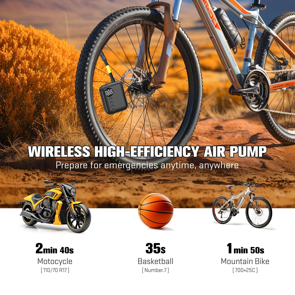 Carsun Rechargeable Mini Air Pump Portable Digital Gauge — product photo 2 of 6