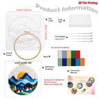 RUOPOTY Wool Felt Painting Handicraft Blue Hill Art — product photo 5 of 5