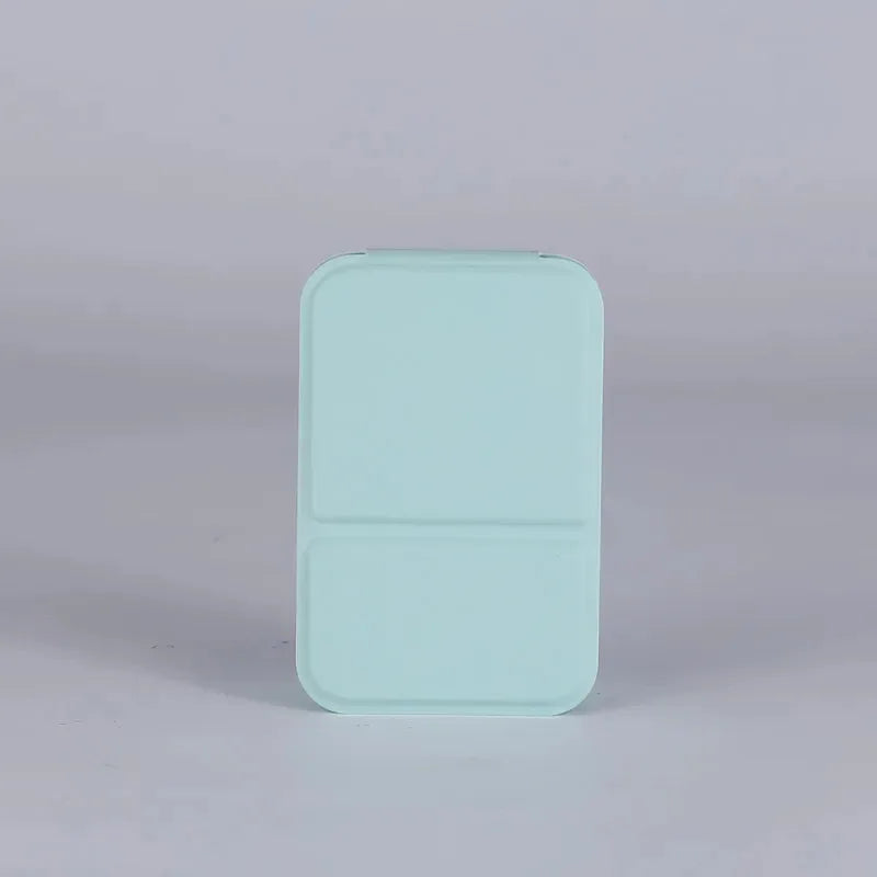 Solid Color PU Leather Portable Foldable Makeup Mirror — product photo 6 of 6