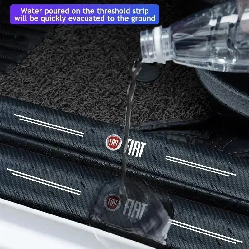Premium Carbon Fiber Door Sill Sticker Anti Scratch — product photo 5 of 6
