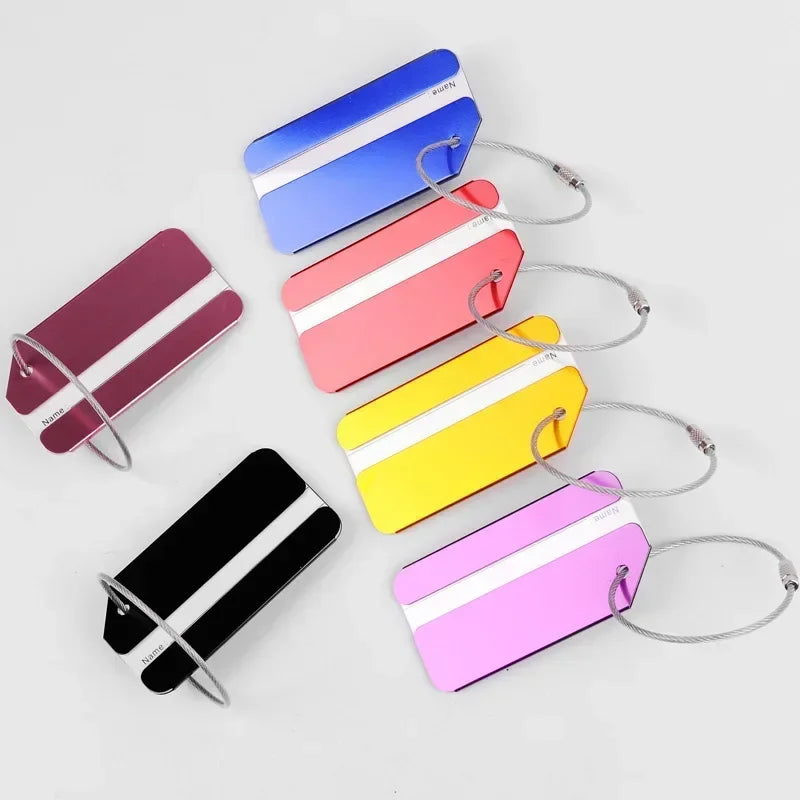 1pcs Unisex Metal Luggage Tag Portable Label Suitcase — product photo 4 of 6