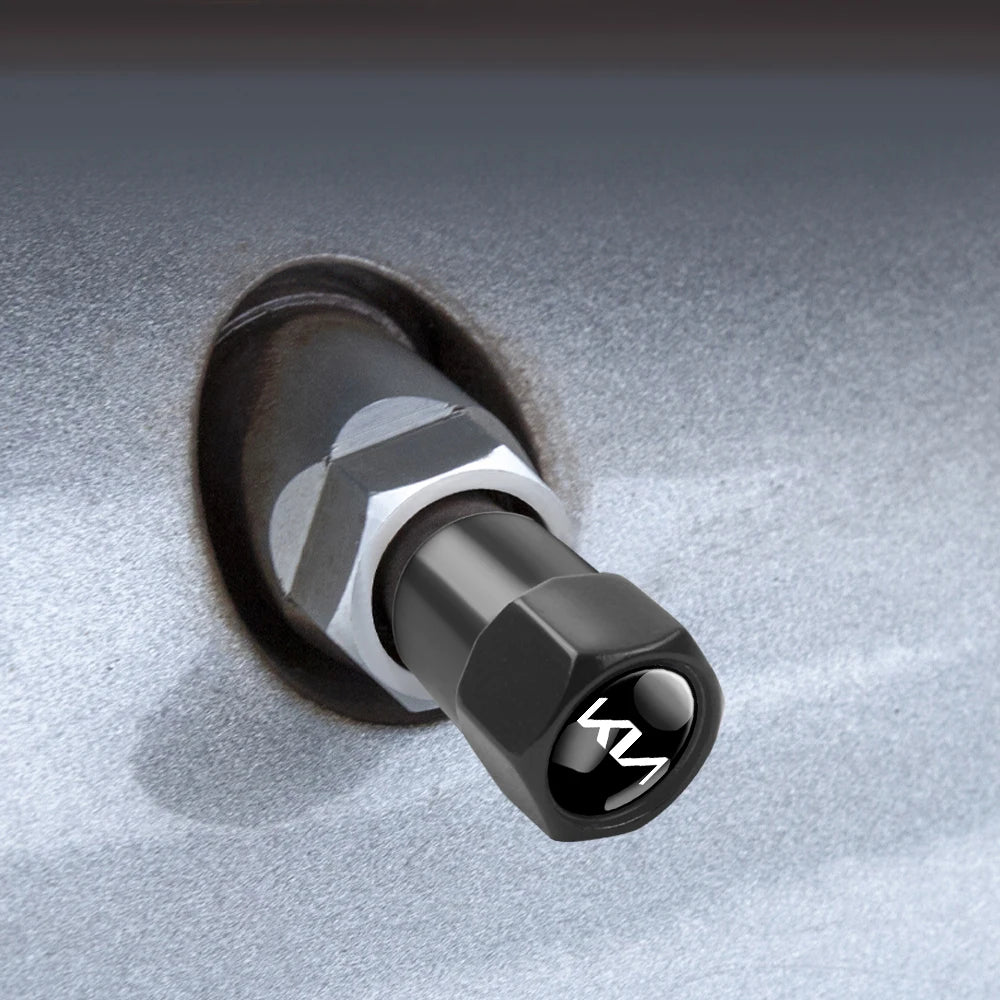 4PCS Car Badge Wheel Tires Valve Caps Metal — product photo 4 of 6