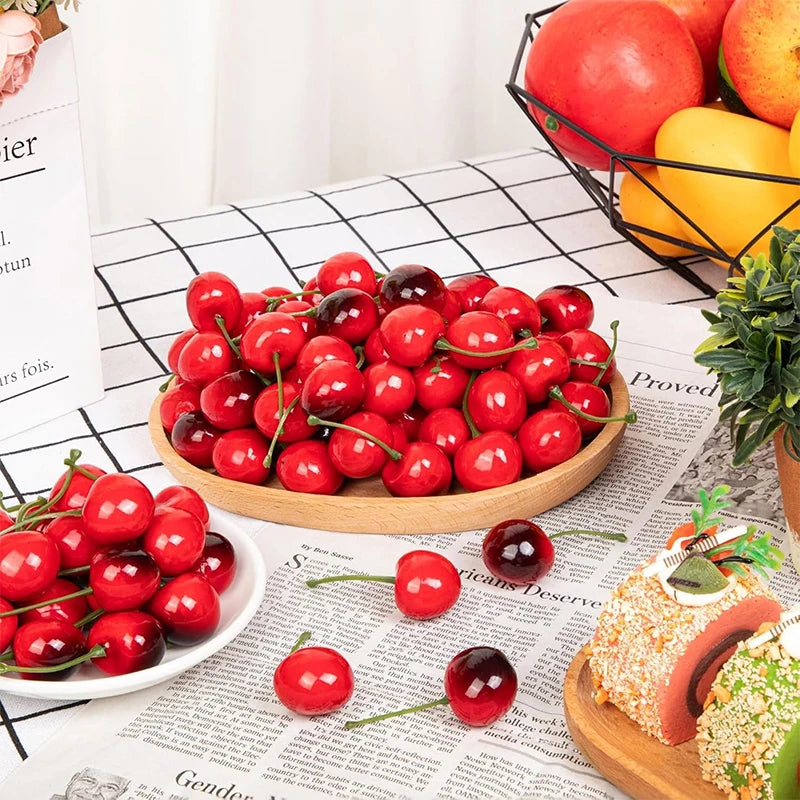 10/20Pcs Fake Cherry Artificial Fruit Model Simulation Cherry — product photo 3 of 6