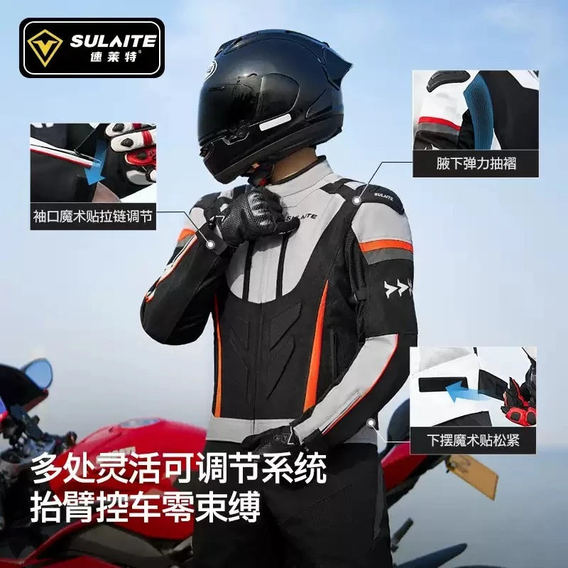 Motorcycle Jacket Pants Set Detachable Warm Liner Windproof — product photo 4 of 6